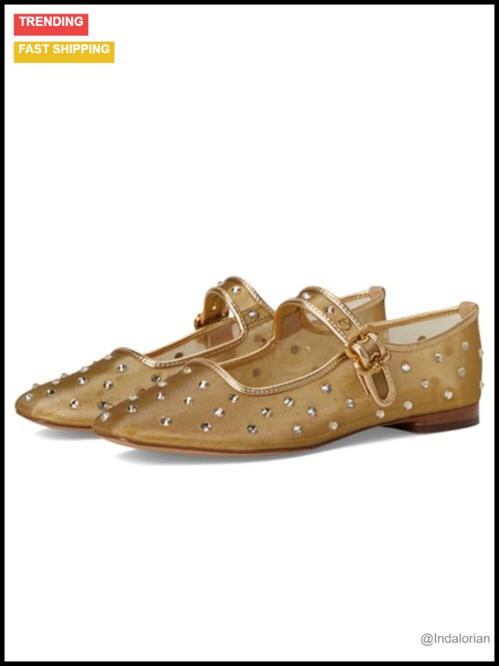 Sam Edelman Yaro Heeled Sandal Buckle Square Toe Mesh Crystal Embellish
